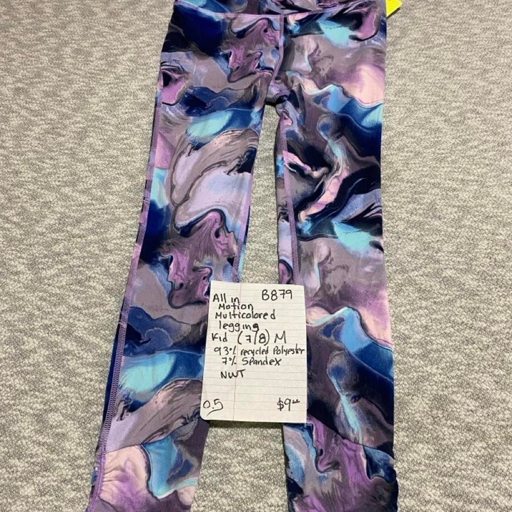 All in Motion multicolored leggings kids Size M(7/8). SKU-B879